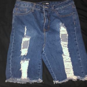 Jean longer shorts